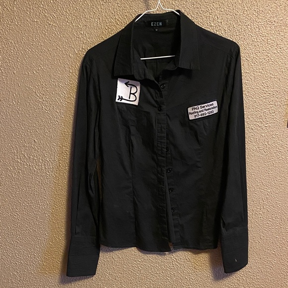 EZEN Black Button-Up Shirt - Picture 1 of 3